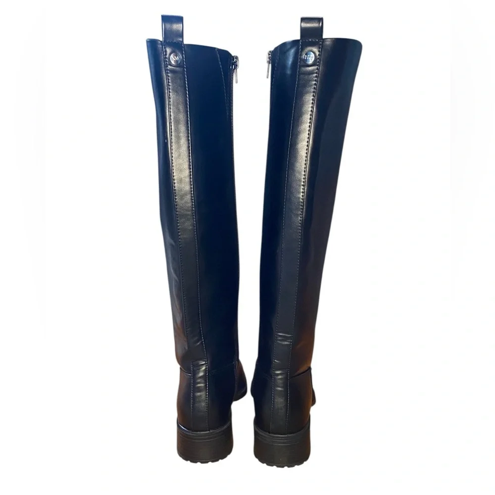 Nine West Leather Black Knee-High Women's Boots Size 8 - Picture 3 of 7